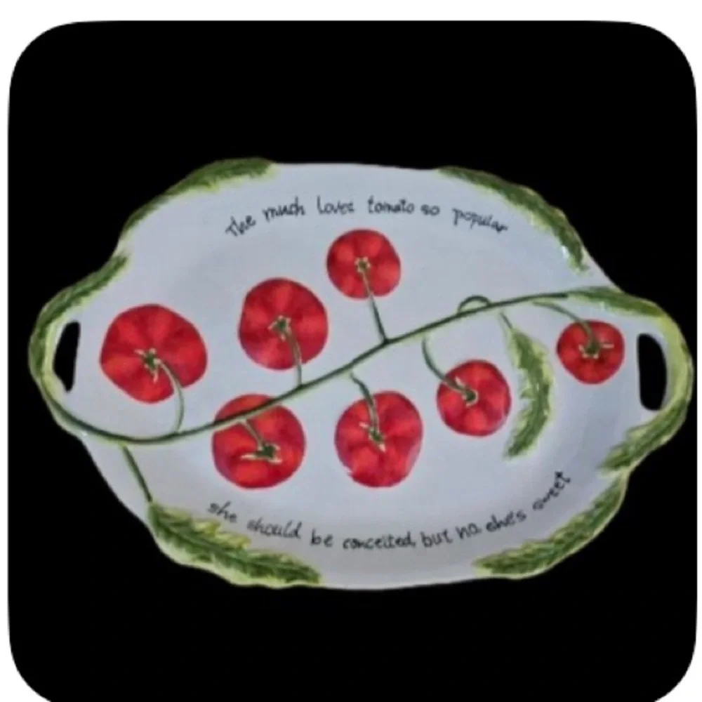 Certified international  Judy Phipps Hand-Painted Tomato Serving Platter